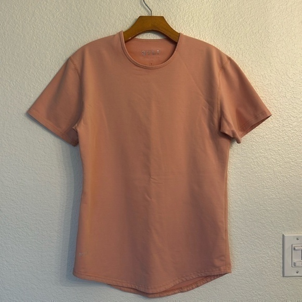 BYLT basics peach color drop cut lux small top